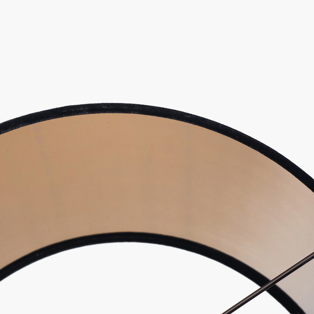 Bow 30cm Black Velvet Cylinder Lampshade